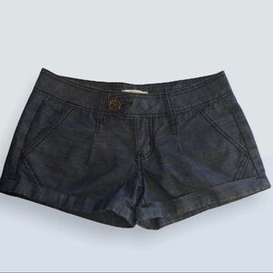 Heritage shorts, blue with zip front, hem cuffs. , sz 3